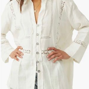 FREE PEOPLE Vintage look Top or Bathing cover size sm runs big! - NWT